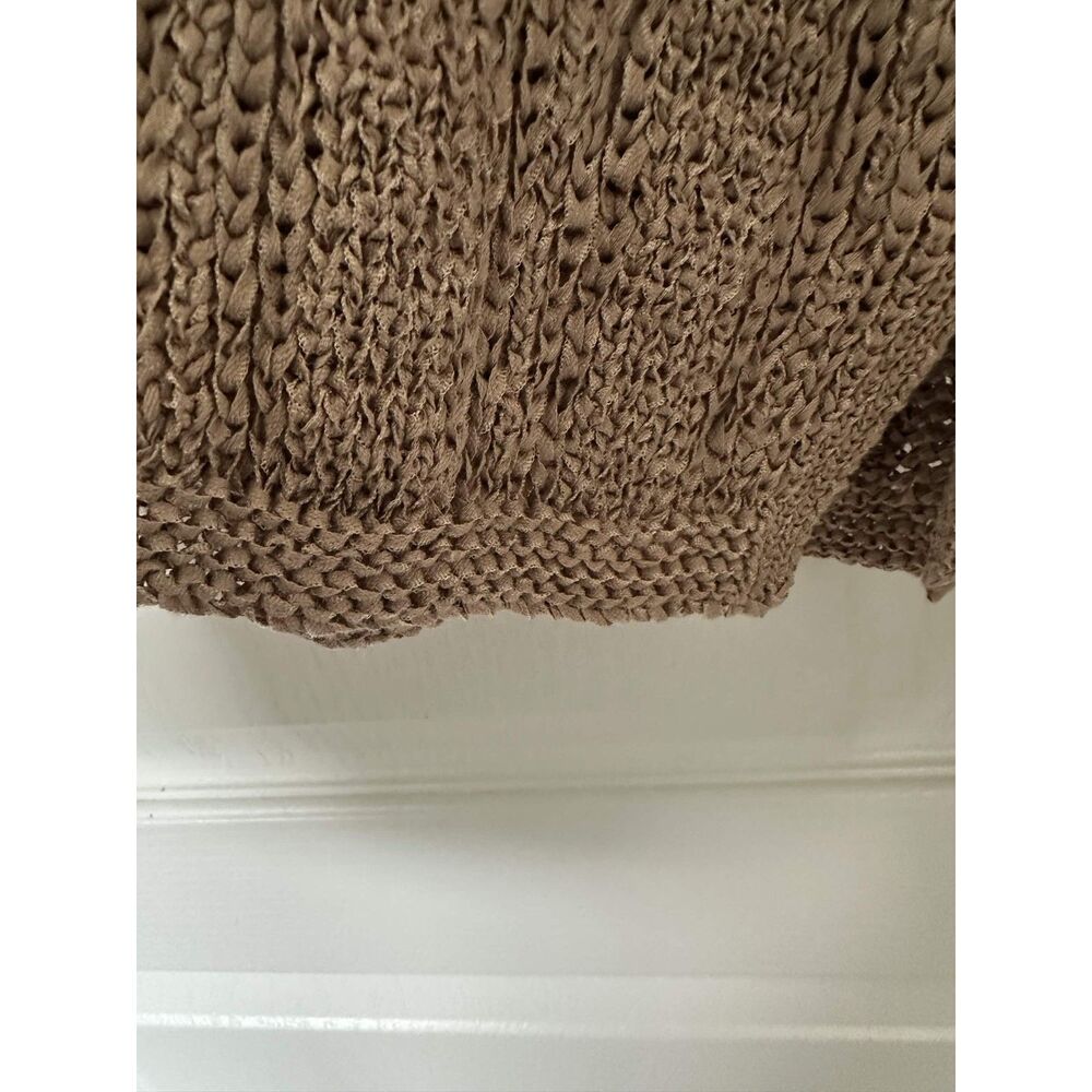 NWT Jones New York Signature V-Neck Open Knit Sweater Oatmeal Size L Boho Chic - Picture 6 of 8